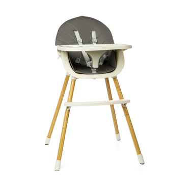 2-in-1 Convertible Baby High Feeding Chair with Tray - Grey